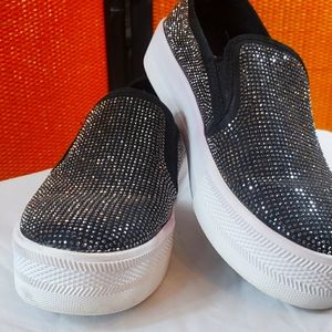 Guess rhinestone black size 9